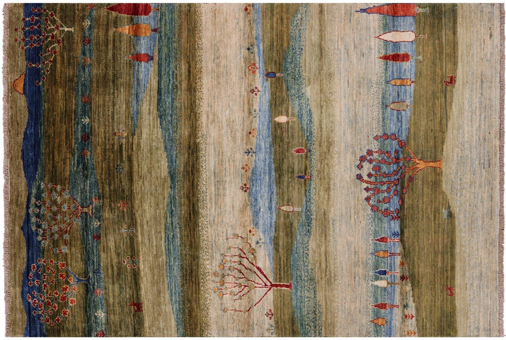 Persian Gabbeh Tribal Handmade Wool Rug - Manhattan Rugs