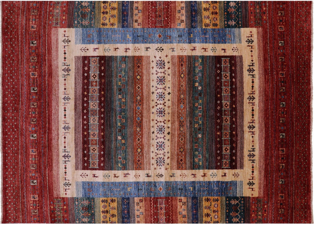 Persian Gabbeh Tribal Handmade Wool Rug - Manhattan Rugs