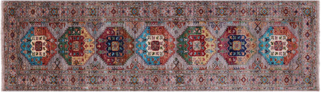 Runner Fine Turkmen Hand Knotted Wool Rug - Manhattan Rugs