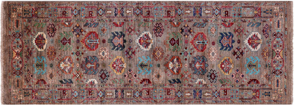 Fine Turkmen Ersari Hand-Knotted Runner Rug - Manhattan Rugs