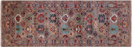 Fine Turkmen Ersari Hand-Knotted Runner Rug - Manhattan Rugs