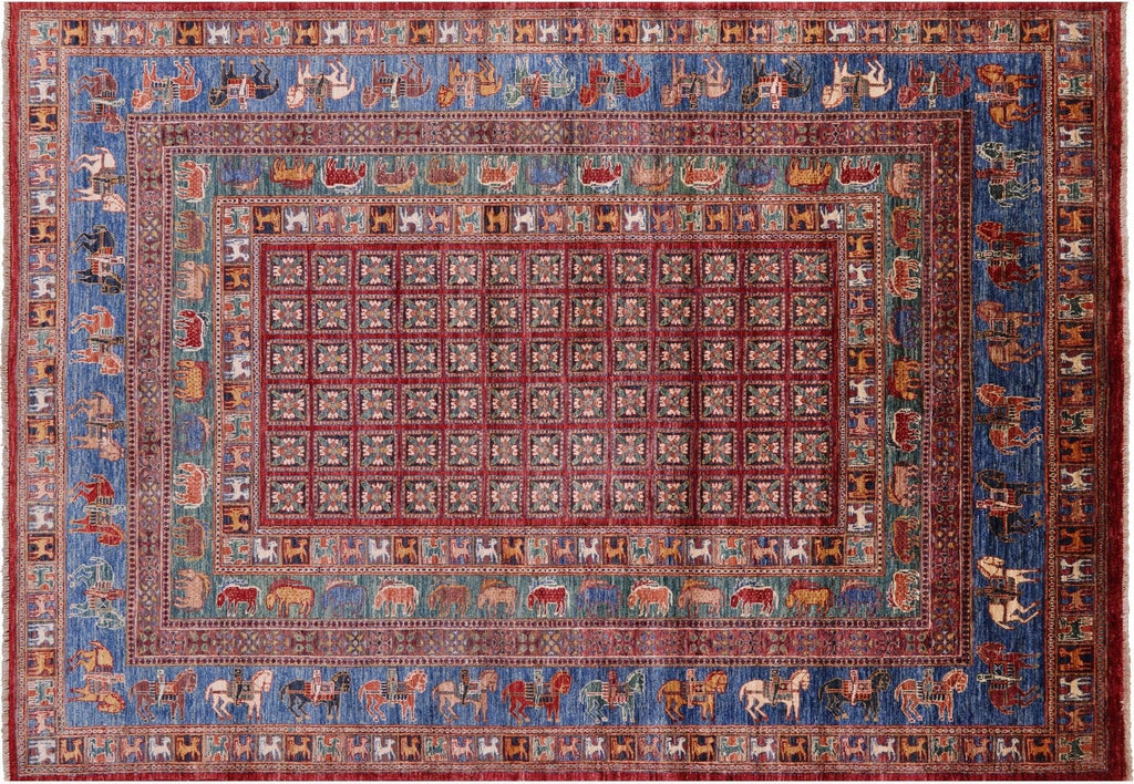 Handmade Antiqued Pazyryk Historical Design Rug - Manhattan Rugs