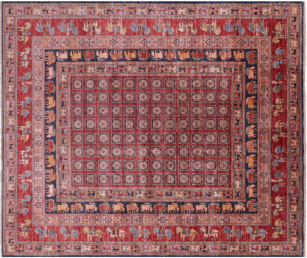 Antiqued Pazyryk Historical Design Handmade Wool Rug - Manhattan Rugs