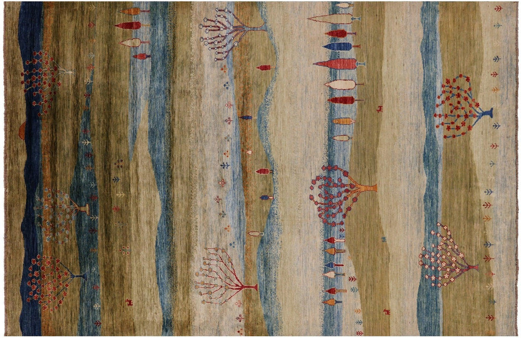 Persian Gabbeh Tribal Handmade Wool Rug - Manhattan Rugs