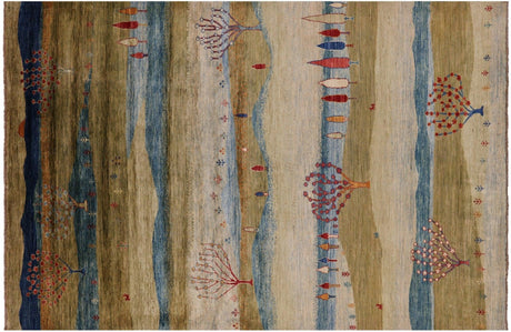 Persian Gabbeh Tribal Handmade Wool Rug - Manhattan Rugs