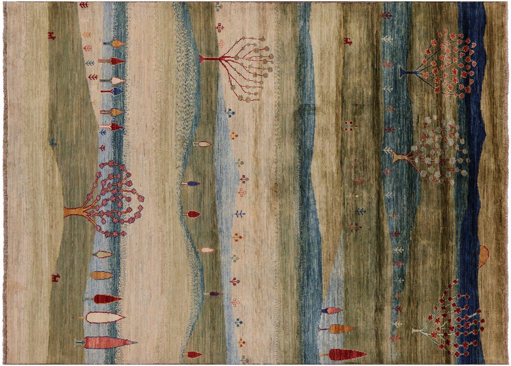 Hand-Knotted Persian Gabbeh Tribal Wool Rug - Manhattan Rugs