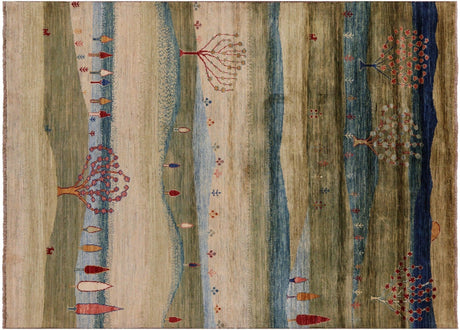 Hand-Knotted Persian Gabbeh Tribal Wool Rug - Manhattan Rugs