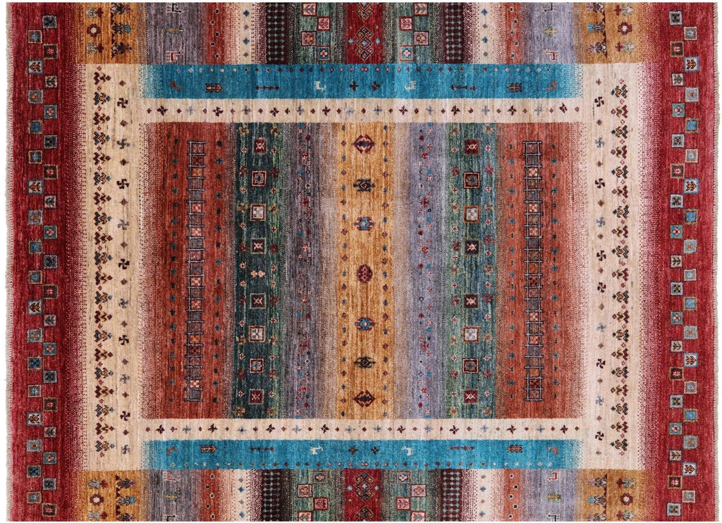 Tribal Persian Gabbeh Hand Knotted Wool Rug - Manhattan Rugs