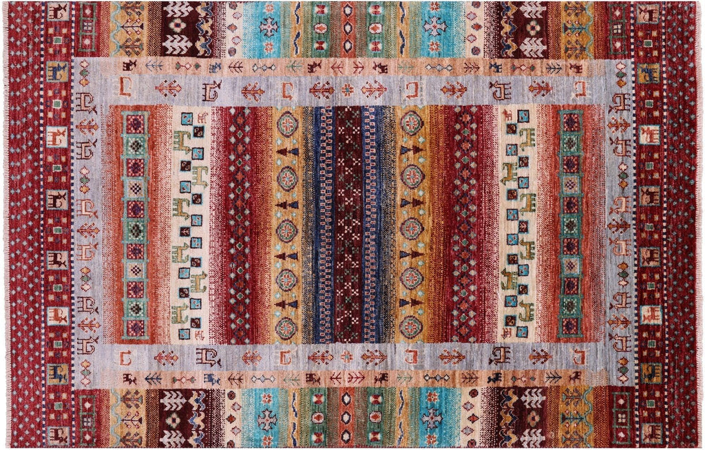 Persian Gabbeh Tribal Hand Knotted Wool Rug - Manhattan Rugs