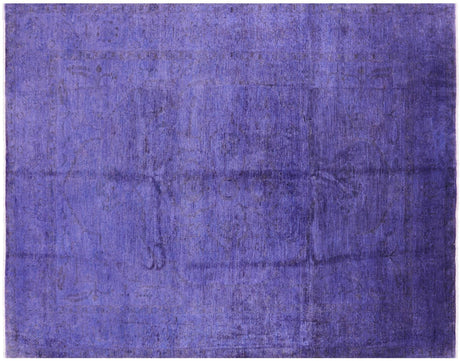 Hand Knotted Full Pile Overdyed Wool Rug - Manhattan Rugs