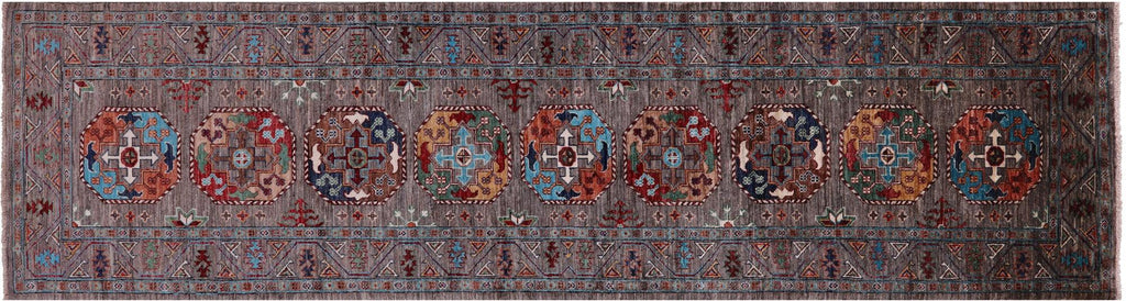 Runner Fine Turkmen Hand Knotted Wool Rug - Manhattan Rugs