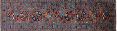 Runner Fine Turkmen Hand Knotted Wool Rug - Manhattan Rugs