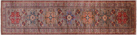 Hand-Knotted Super Kazak Wool Runner Rug - Manhattan Rugs
