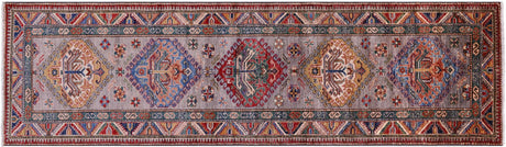 Runner Super Kazak Hand Knotted Rug - Manhattan Rugs