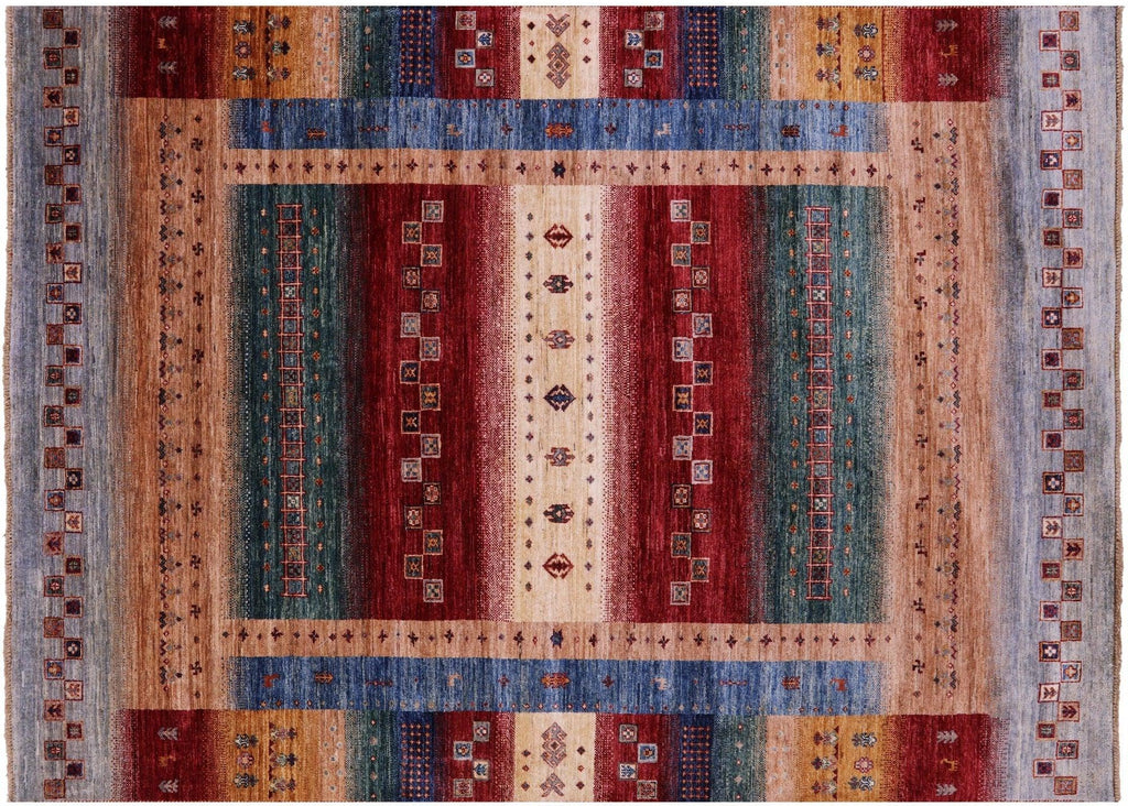 Persian Gabbeh Tribal Handmade Wool Rug - Manhattan Rugs