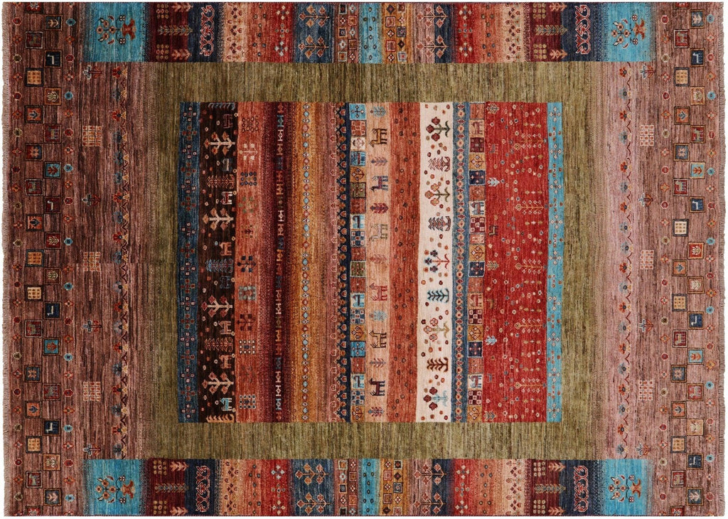 Persian Gabbeh Tribal Hand Knotted Wool Rug - Manhattan Rugs