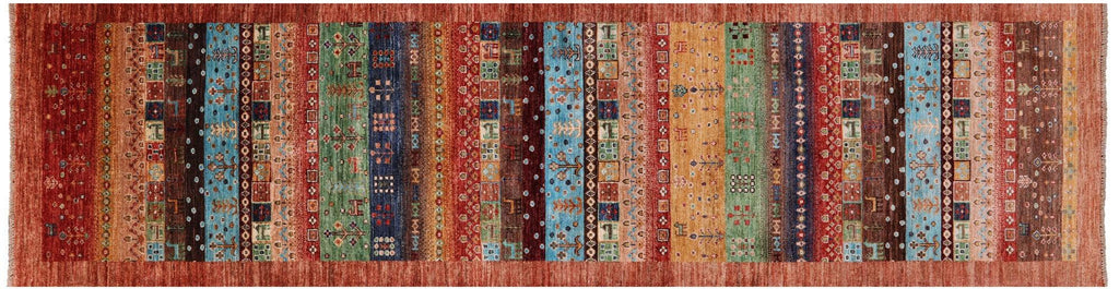 Tribal Persian Gabbeh Handmade Runner Rug - Manhattan Rugs