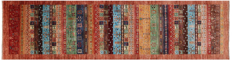 Tribal Persian Gabbeh Handmade Runner Rug - Manhattan Rugs