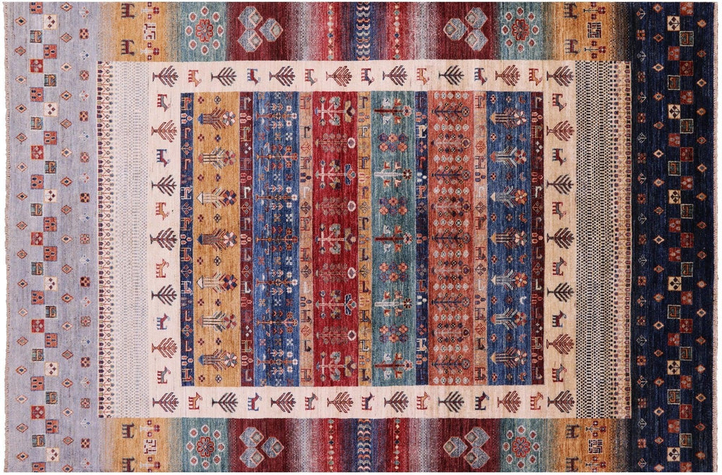 Tribal Persian Gabbeh Hand-Knotted Wool Rug - Manhattan Rugs