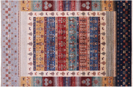 Tribal Persian Gabbeh Hand-Knotted Wool Rug - Manhattan Rugs