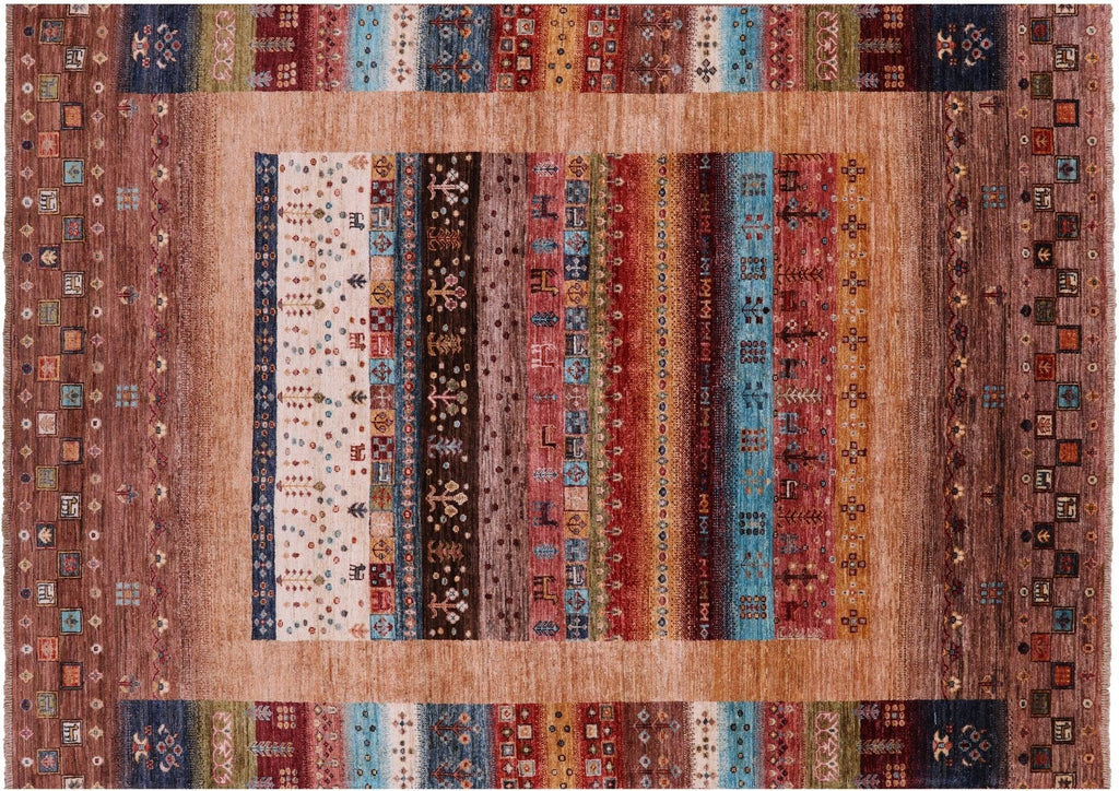 Hand Knotted Tribal Persian Gabbeh Wool Rug - Manhattan Rugs