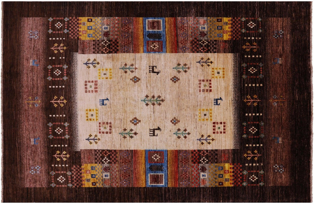 Tribal Persian Gabbeh Handmade Wool Rug - Manhattan Rugs