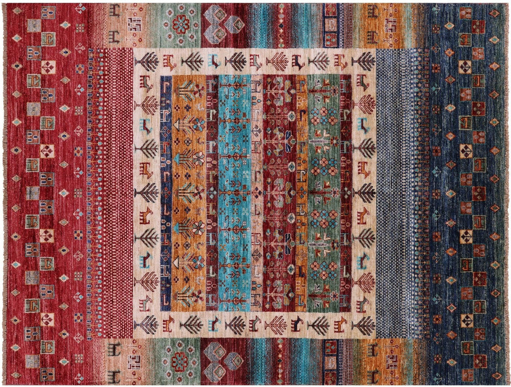 Persian Gabbeh Tribal Handmade Wool Rug - Manhattan Rugs