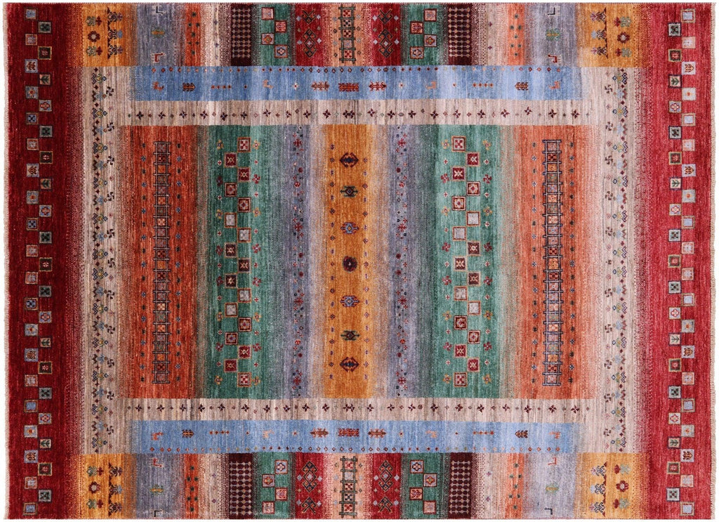 Persian Gabbeh Tribal Handmade Wool Rug - Manhattan Rugs