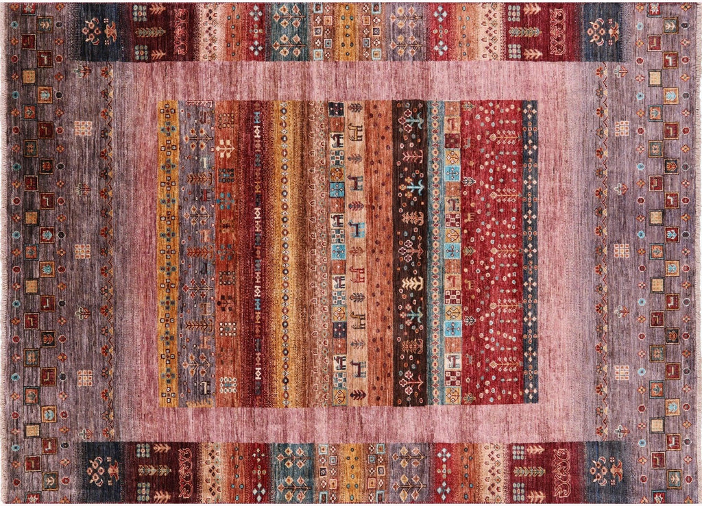 Persian Gabbeh Tribal Handmade Wool Rug - Manhattan Rugs