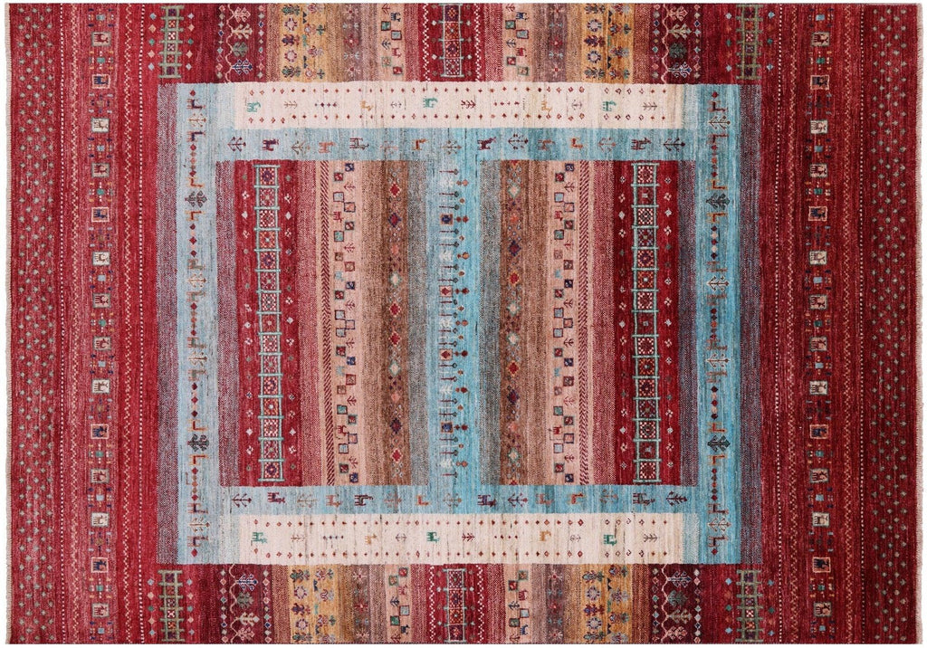 Hand Knotted Tribal Persian Gabbeh Wool Rug - Manhattan Rugs