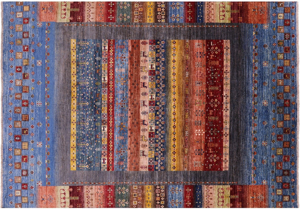 Persian Gabbeh Tribal Handmade Wool Rug - Manhattan Rugs