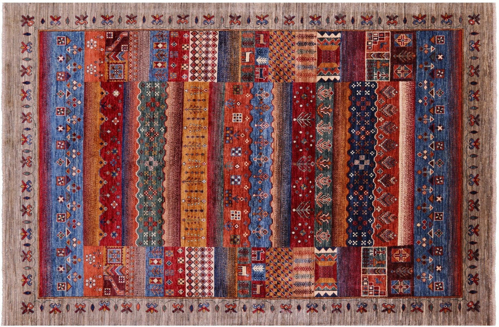 Tribal Persian Gabbeh Hand Knotted Wool Rug - Manhattan Rugs