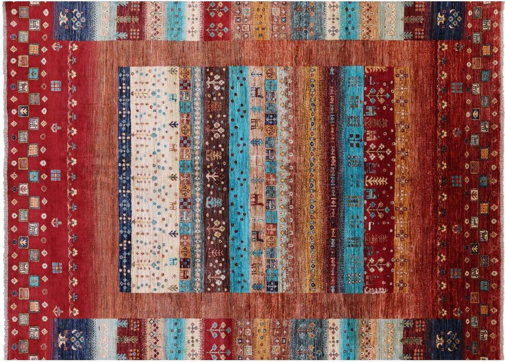 Hand Knotted Tribal Persian Gabbeh Wool Rug - Manhattan Rugs