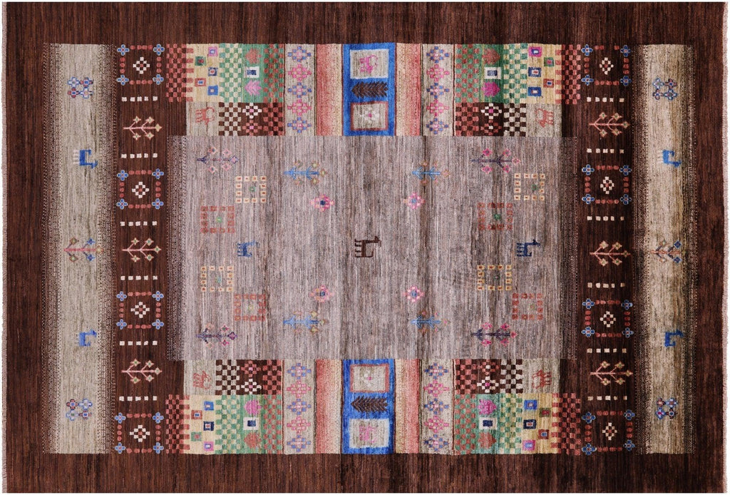 Tribal Persian Gabbeh Hand Knotted Rug - Manhattan Rugs
