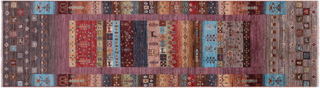 Runner Tribal Persian Gabbeh Handmade Wool Rug - Manhattan Rugs