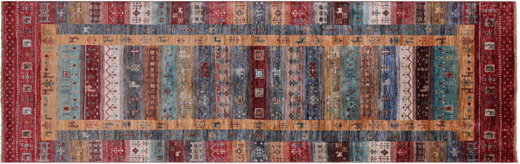 Persian Gabbeh Tribal Handmade Wool Runner Rug - Manhattan Rugs