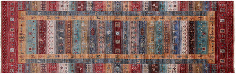 Persian Gabbeh Tribal Handmade Wool Runner Rug - Manhattan Rugs