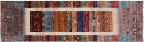 Tribal Persian Gabbeh Handmade Wool Runner Rug - Manhattan Rugs
