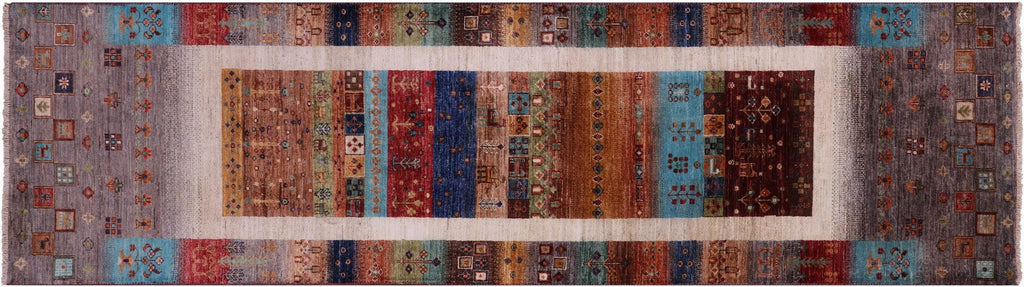 Runner Persian Gabbeh Tribal Hand Knotted Rug - Manhattan Rugs