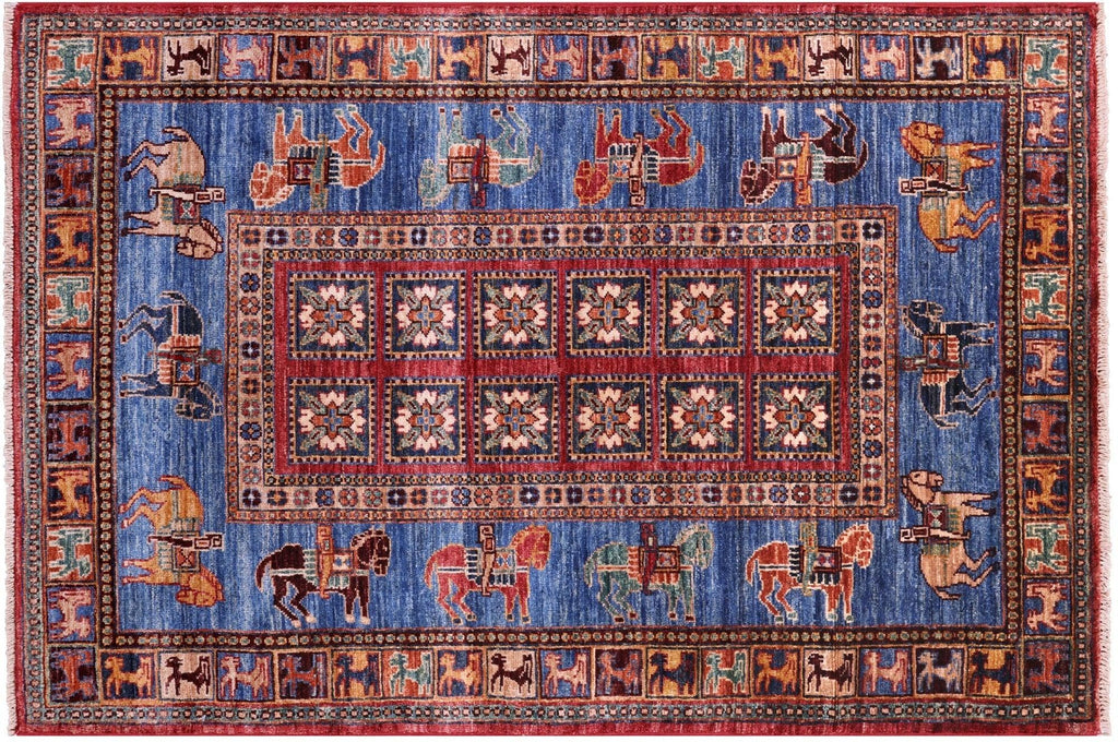 Antiqued Pazyryk Historical Design Hand-Knotted Rug - Manhattan Rugs