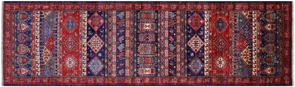 Runner Handmade Persian Tribal Gabbeh Wool Rug - Manhattan Rugs