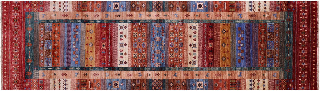 Tribal Persian Gabbeh Handmade Runner Rug - Manhattan Rugs