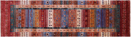 Tribal Persian Gabbeh Handmade Runner Rug - Manhattan Rugs