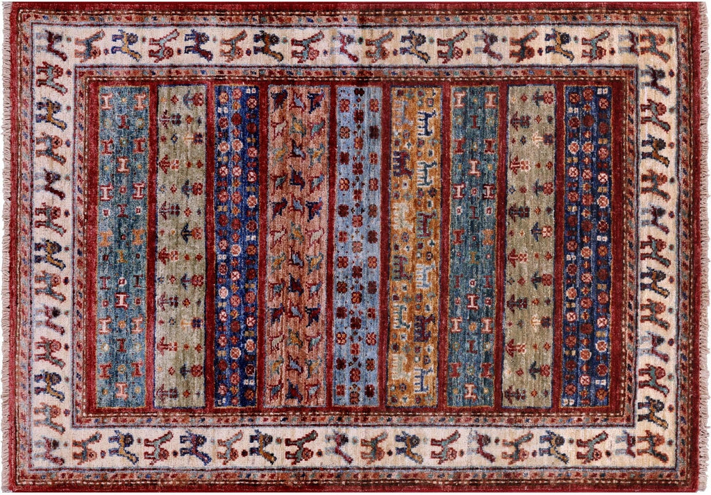 Tribal Persian Gabbeh Hand Knotted Wool Rug - Manhattan Rugs
