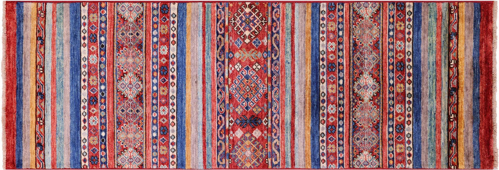 Super Kazak Khorjin Handmade Wool Runner Rug - Manhattan Rugs
