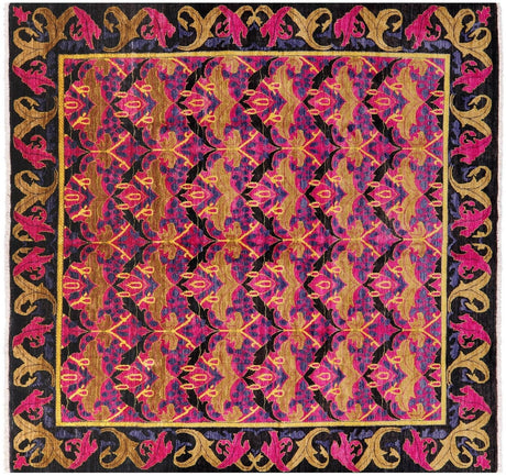 Square William Morris Hand Knotted Wool Rug - Manhattan Rugs