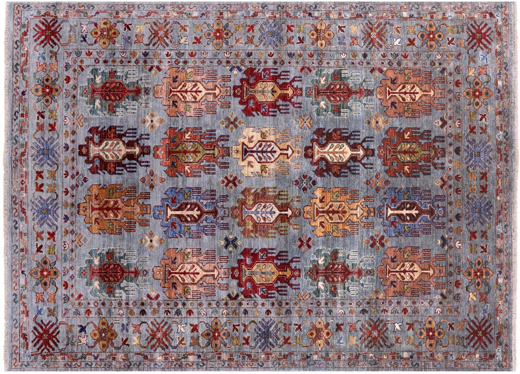 Hand-Knotted Fine Turkmen Ersari Wool Rug - Manhattan Rugs