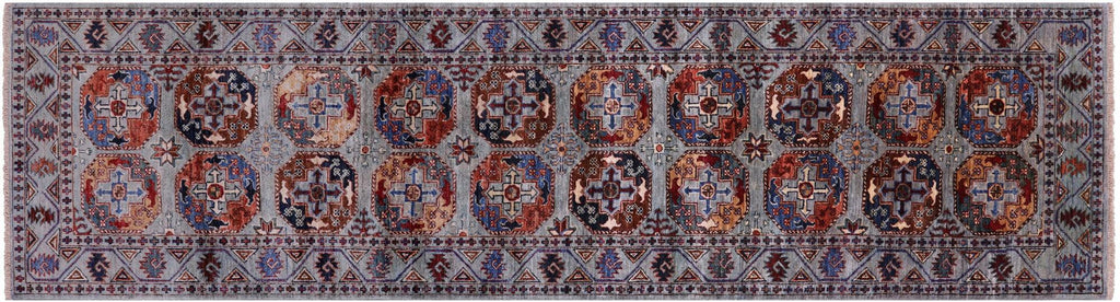 Fine Turkmen Hand Knotted Wool Runner Rug - Manhattan Rugs