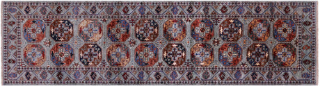 Fine Turkmen Hand Knotted Wool Runner Rug - Manhattan Rugs