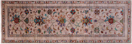Persian Tabriz Hand Knotted Runner Rug - Manhattan Rugs